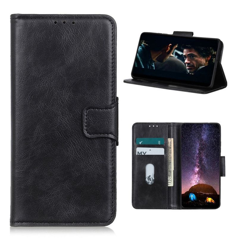 Etui Folio Samsung Galaxy S20 FE Zielony Czarny Dwustronne Zapięcie Z Efektem Skóry Etui Ochronne