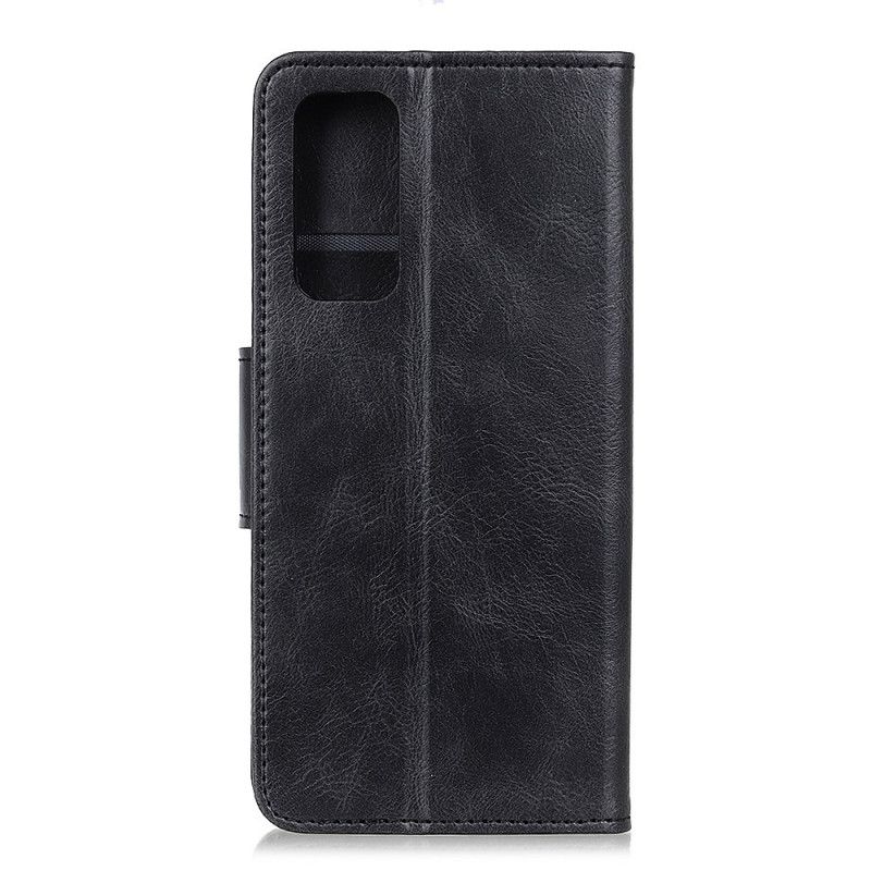 Etui Folio Samsung Galaxy S20 FE Zielony Czarny Dwustronne Zapięcie Z Efektem Skóry Etui Ochronne