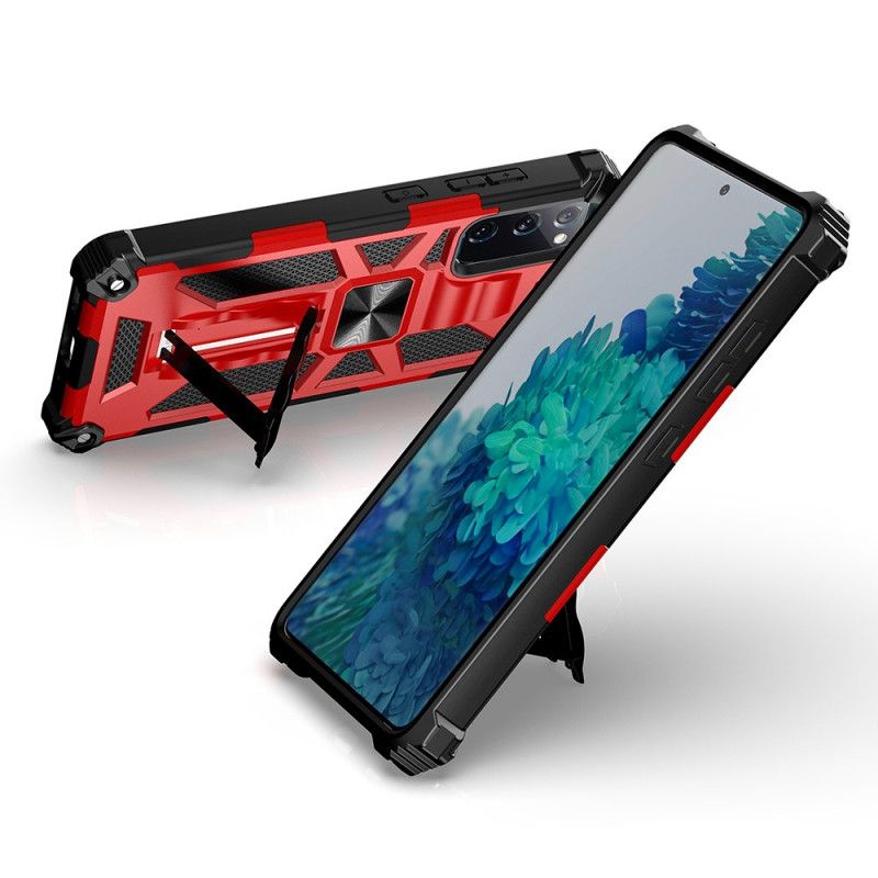 Etui Samsung Galaxy S20 FE Czerwony Czarny Ultra Wytrzymały Zderzak Etui Ochronne