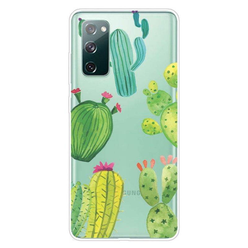 Etui Samsung Galaxy S20 FE Kaktus Akwarelowy