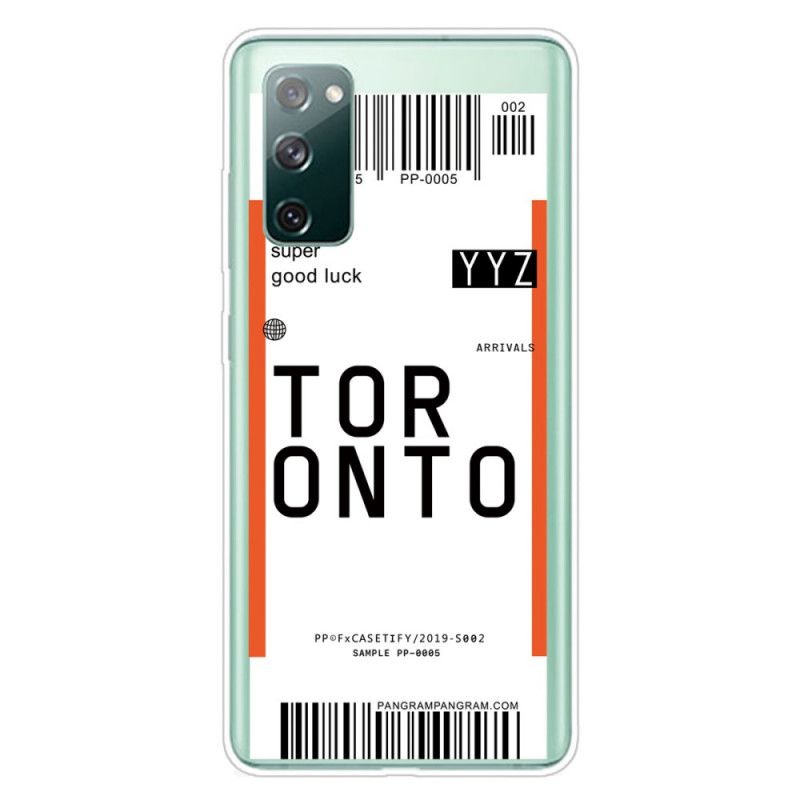 Etui Samsung Galaxy S20 FE Karta Pokładowa Do Toronto