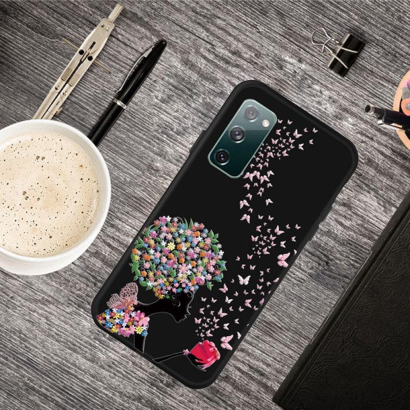 Etui Samsung Galaxy S20 FE Kobieta Z Ukwieconą Głową