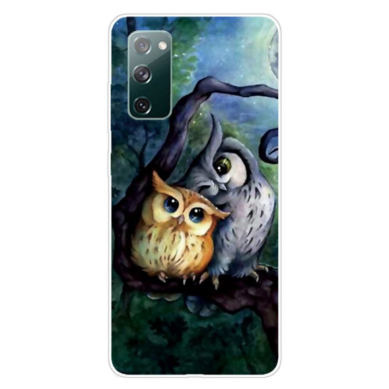 Etui Samsung Galaxy S20 FE Malowanie Sowy Etui Ochronne