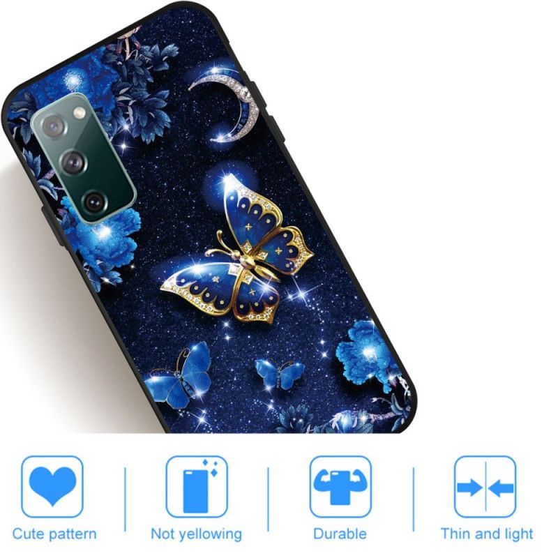 Etui Samsung Galaxy S20 FE Motyl W Nocy Etui Ochronne