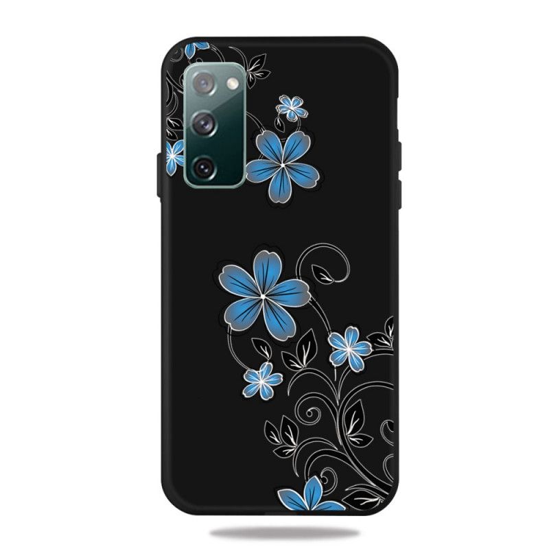 Etui Samsung Galaxy S20 FE Niebieskie Kwiaty