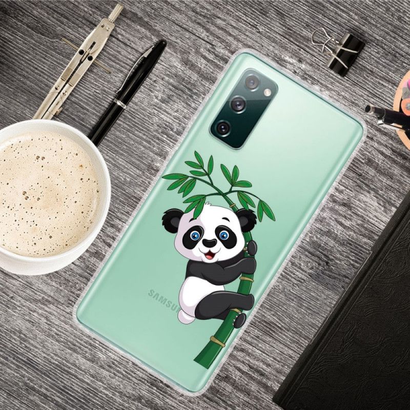 Etui Samsung Galaxy S20 FE Przezroczysta Panda Na Bambusie Etui Ochronne