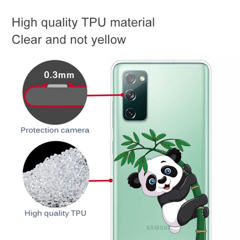 Etui Samsung Galaxy S20 FE Przezroczysta Panda Na Bambusie Etui Ochronne