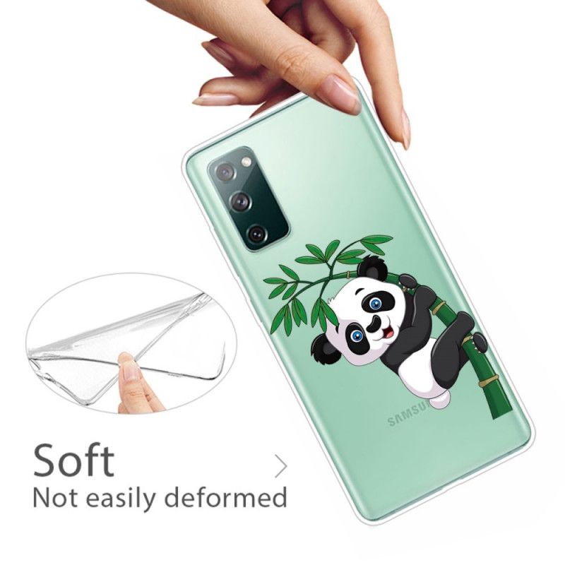 Etui Samsung Galaxy S20 FE Przezroczysta Panda Na Bambusie Etui Ochronne