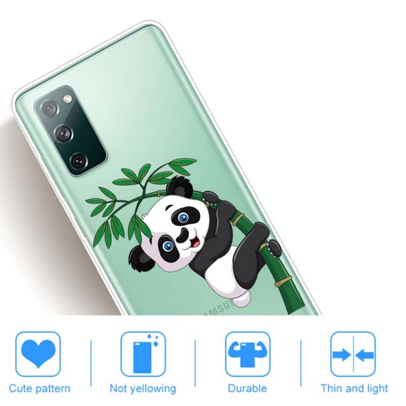 Etui Samsung Galaxy S20 FE Przezroczysta Panda Na Bambusie Etui Ochronne