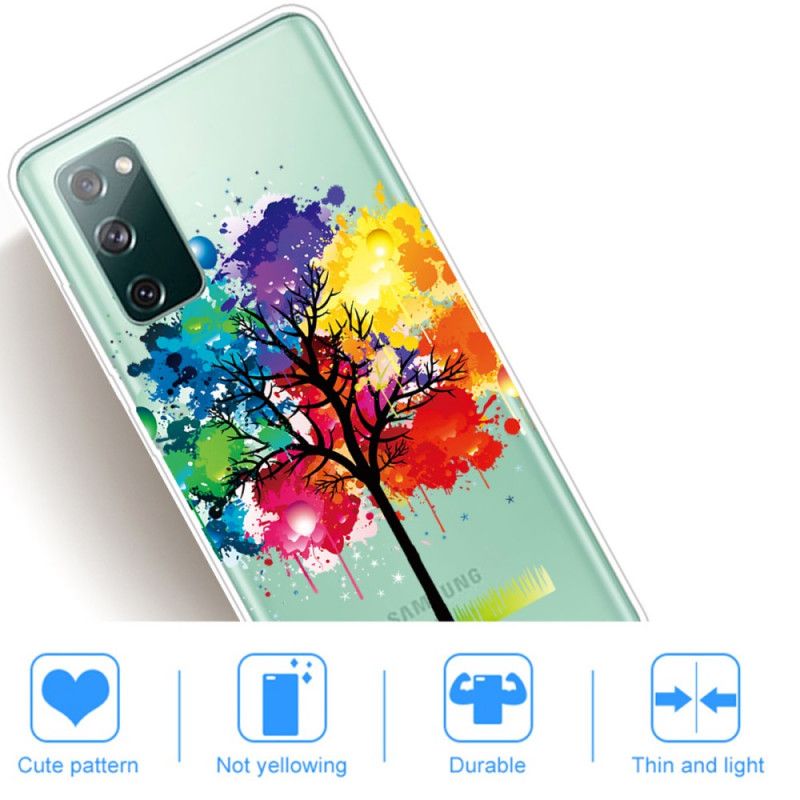 Etui Samsung Galaxy S20 FE Przezroczyste Drzewo Akwarelowe Etui Ochronne