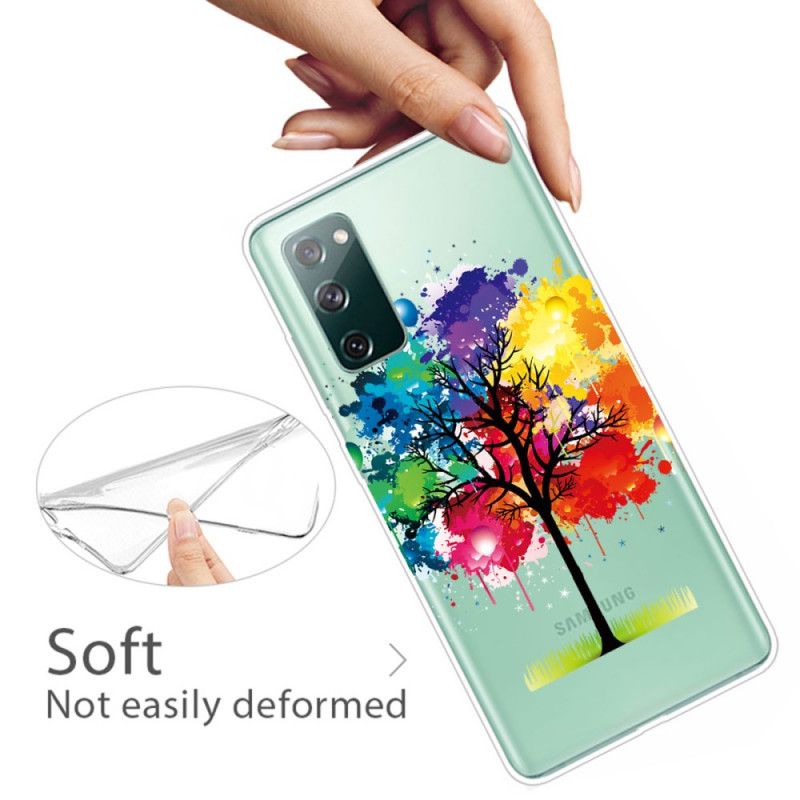 Etui Samsung Galaxy S20 FE Przezroczyste Drzewo Akwarelowe Etui Ochronne