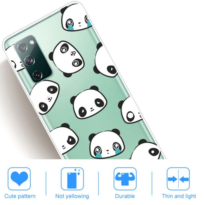 Etui Samsung Galaxy S20 FE Przezroczyste Sentymentalne Pandy Etui Ochronne