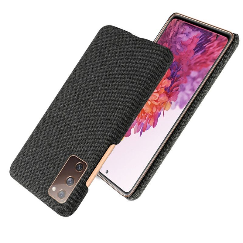 Etui Samsung Galaxy S20 FE Szary Czarny Tekstura Tkaniny Etui Ochronne