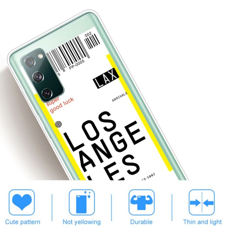 Futerały Samsung Galaxy S20 FE Etui na Telefon Karta Pokładowa Do Los Angeles