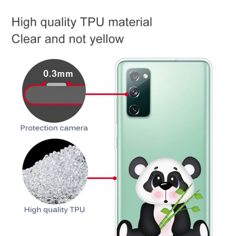 Futerały Samsung Galaxy S20 FE Etui na Telefon Przezroczysta Smutna Panda