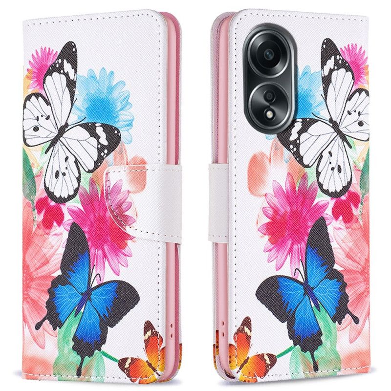 Etui Folio Do Oppo A98 5g Dwa Motyle