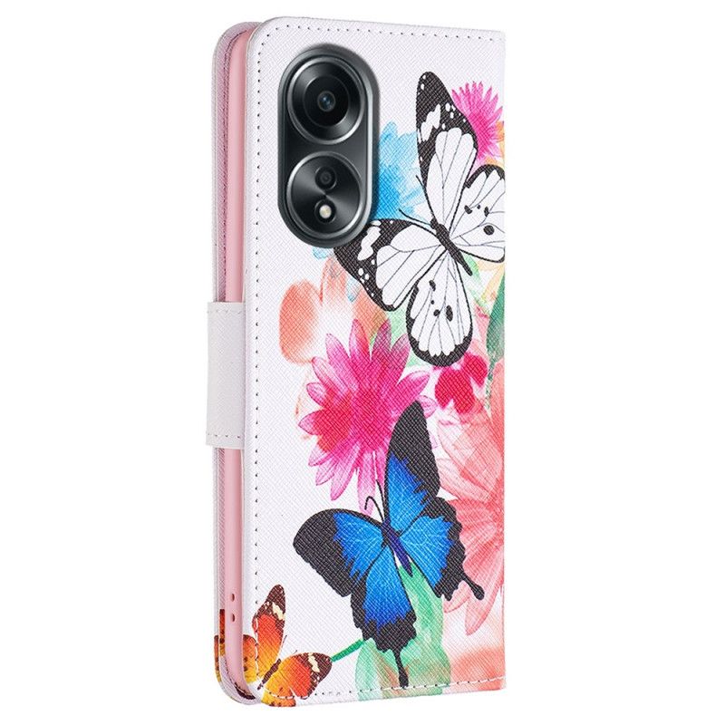 Etui Folio Do Oppo A98 5g Dwa Motyle