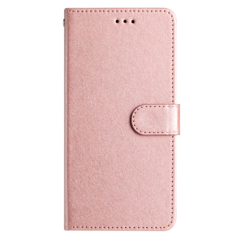 Etui Folio Do Oppo A98 5g Jedwabna Tekstura Na Ramiączkach