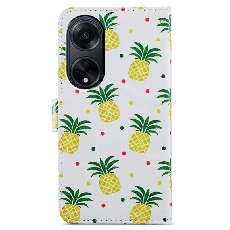 Etui Folio Oppo A98 5g Ananas Z Paskiem