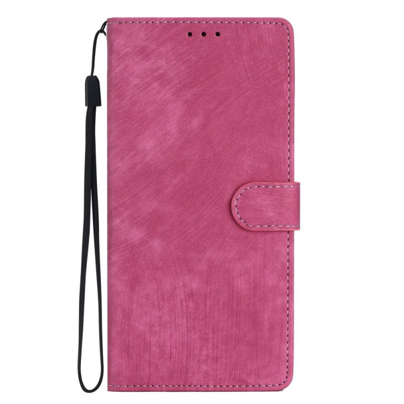 Etui Folio Oppo A98 5g Efekt Zamszu Z Paskiem Etui Ochronne