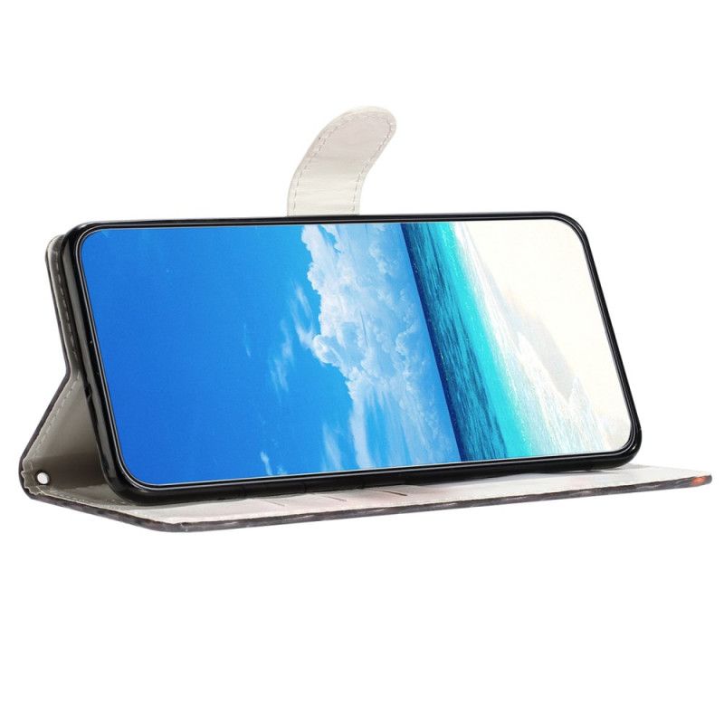 Etui Folio Oppo A98 5g Motyle 3d Ze Smyczą