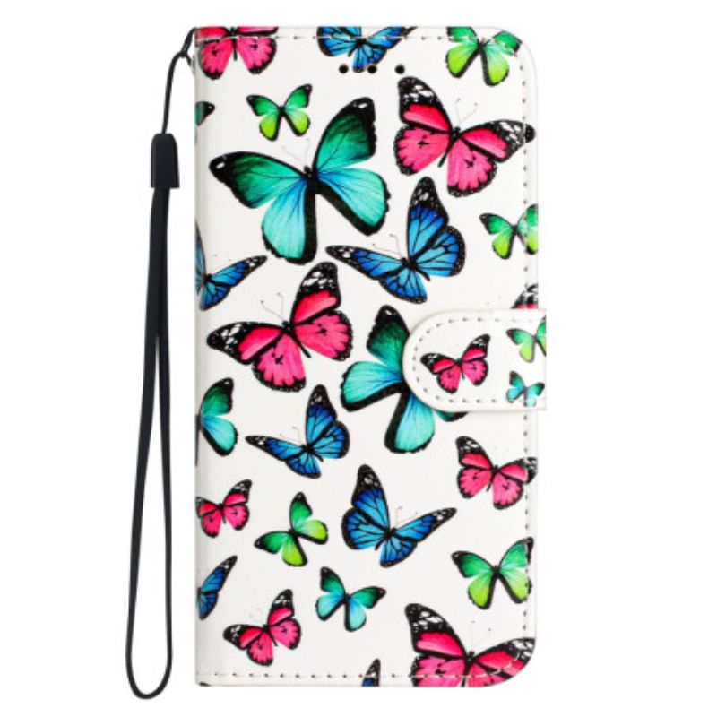 Etui Folio Oppo A98 5g Motyle Z Paskiem