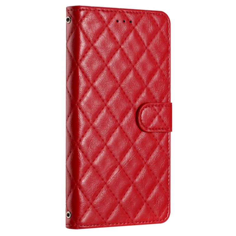 Etui Folio Oppo A98 5g Pikowane Etui Ochronne