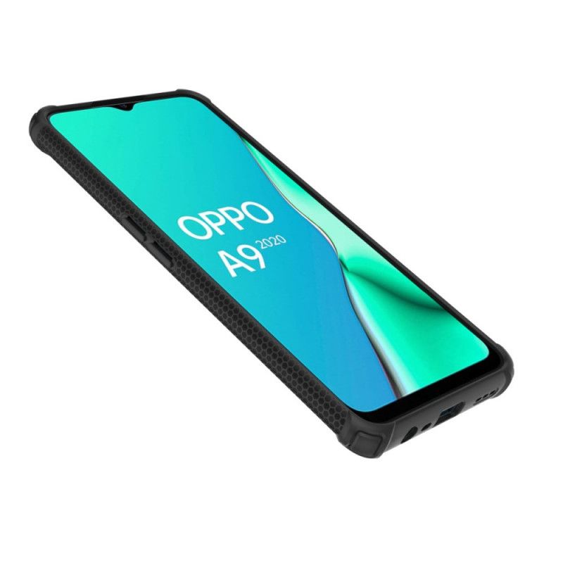 Etui Oppo A9 2020 Czerwony Czarny Pierścień Premium