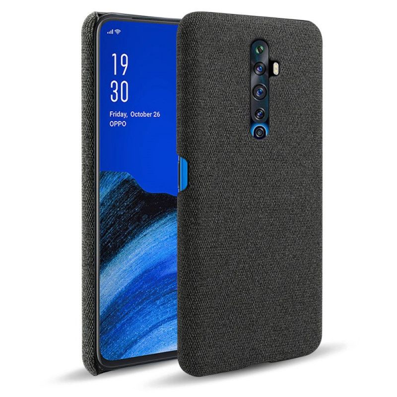 Etui Oppo Reno 2Z Ciemnoniebieski Szary Szykowna Tkanina Ksq