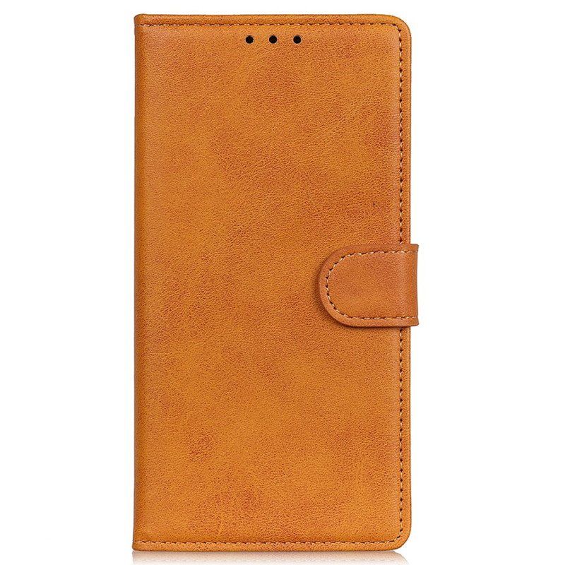 Etui Folio do iPhone 15 Matowa Sztuczna Skóra