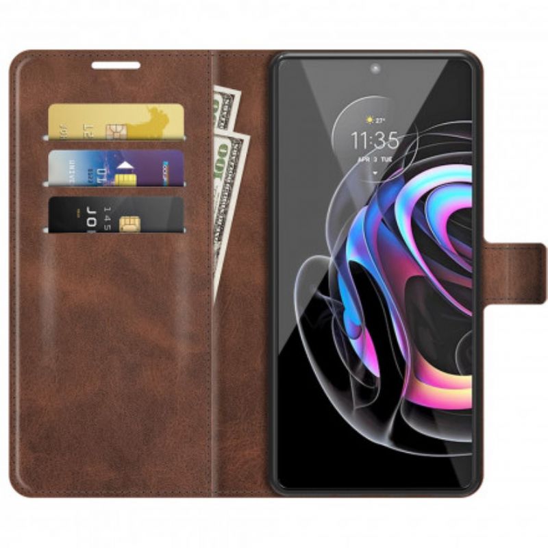 Etui Folio Do Motorola Edge 20 Lite Slim Ekstremalny Efekt Skóry