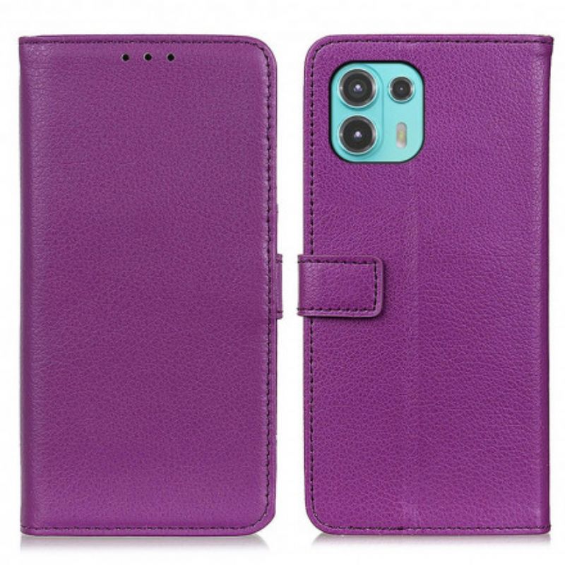 Etui Folio Motorola Edge 20 Lite Litchi Premium Sztuczna Skóra