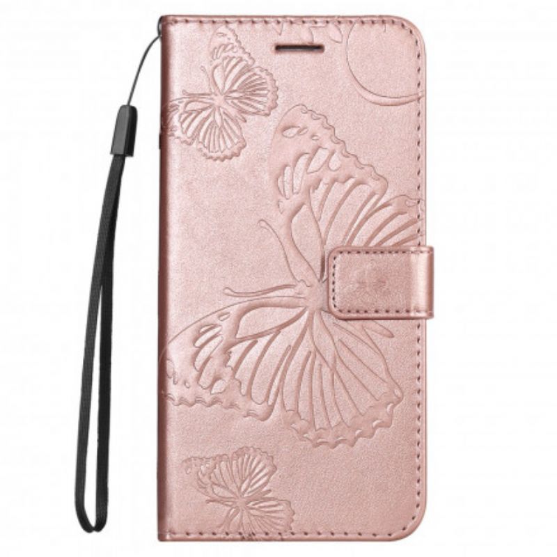 Etui Folio Motorola Edge 20 Lite Olbrzymie Stringi Motyle Etui Ochronne