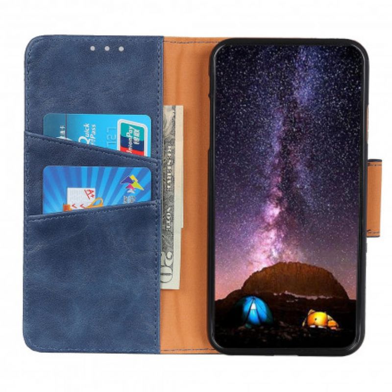 Etui Folio Motorola Edge 20 Lite Skórzane Zapięcie Dwustronne Etui Ochronne