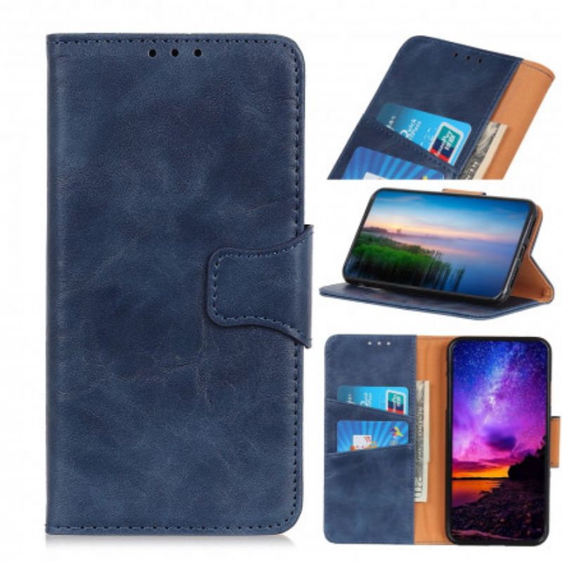 Etui Folio Motorola Edge 20 Lite Skórzane Zapięcie Dwustronne Etui Ochronne