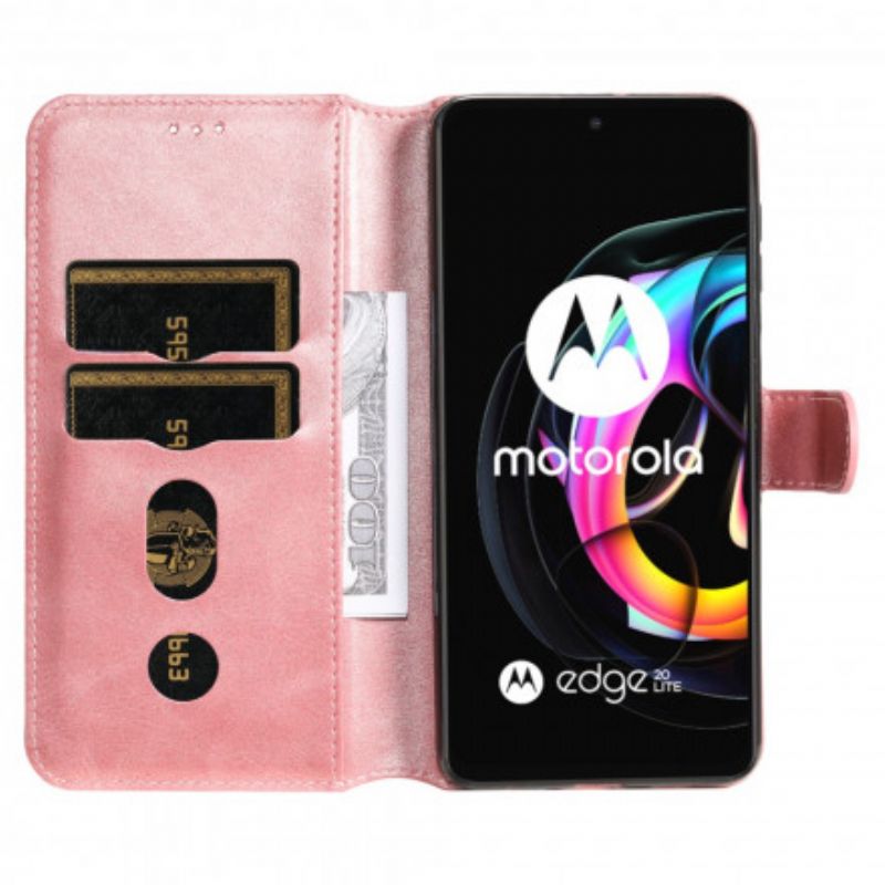 Etui Folio Motorola Edge 20 Lite Sztuczna Skóra Nowe Kolory Etui Ochronne