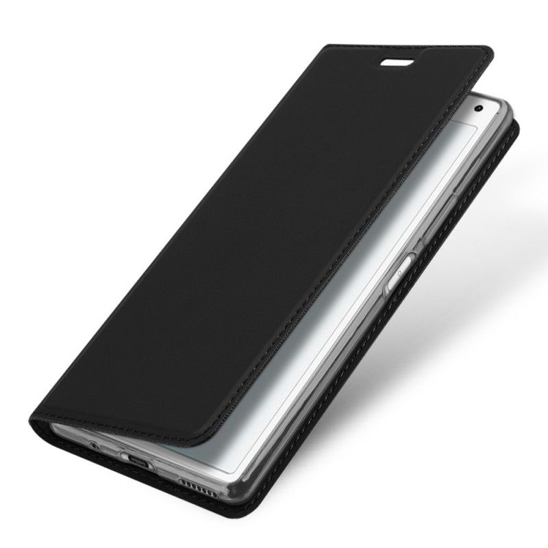 Flip Kotelot Sony Xperia 8 Granatowy Czarny Skórka Z Serii Dux Ducis Pro