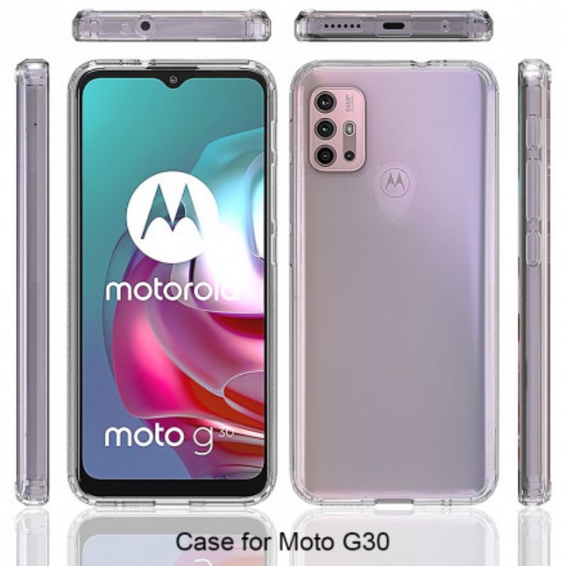 Etui Do Moto G30 / G10 Wyczyść Wzmocnione Narożniki