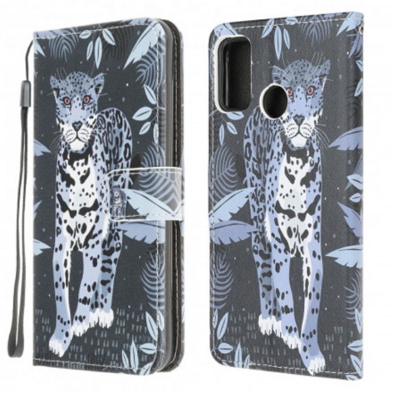 Etui Folio Do Moto G30 / G10 Leopard Strappy