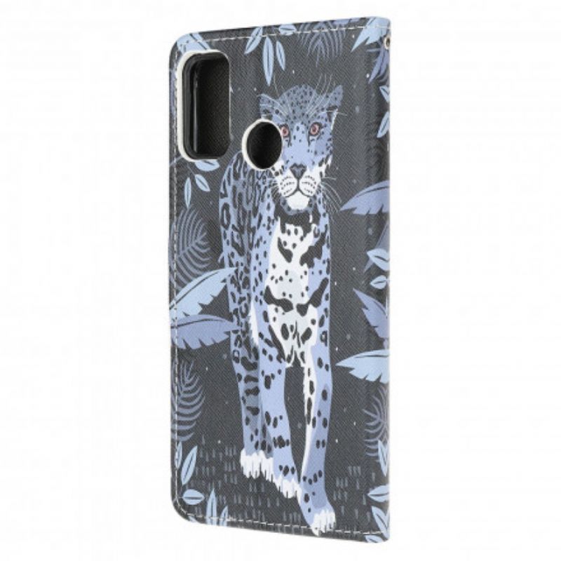 Etui Folio Do Moto G30 / G10 Leopard Strappy