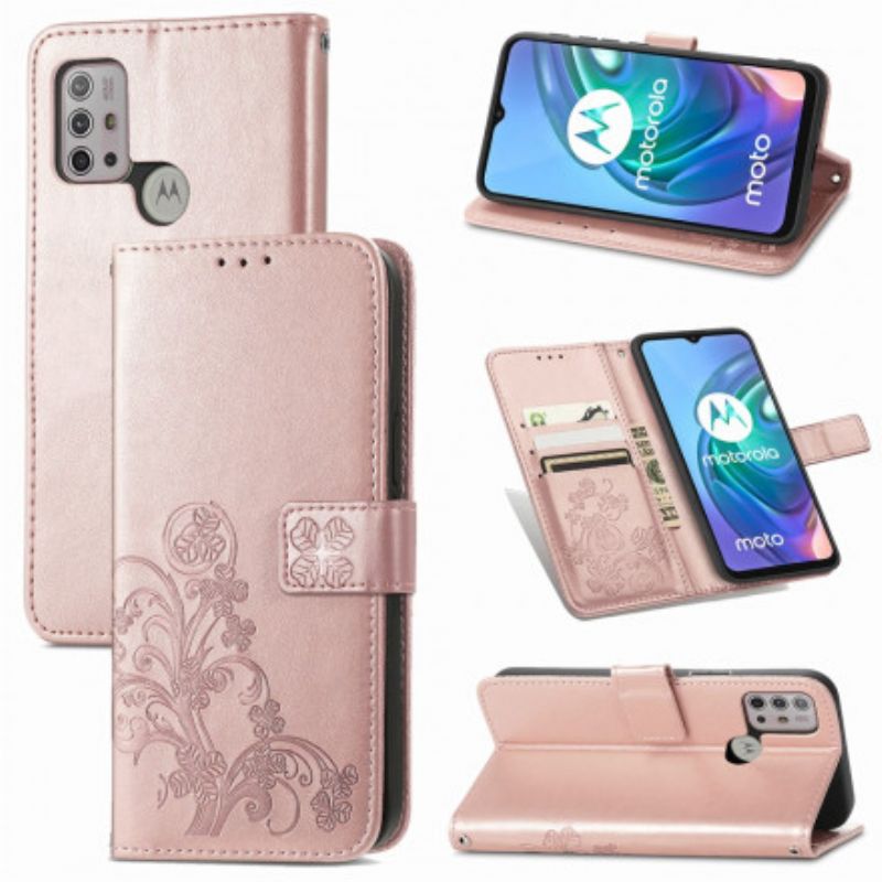 Etui Folio Moto G30 / G10 Azjatyckie Kwiaty