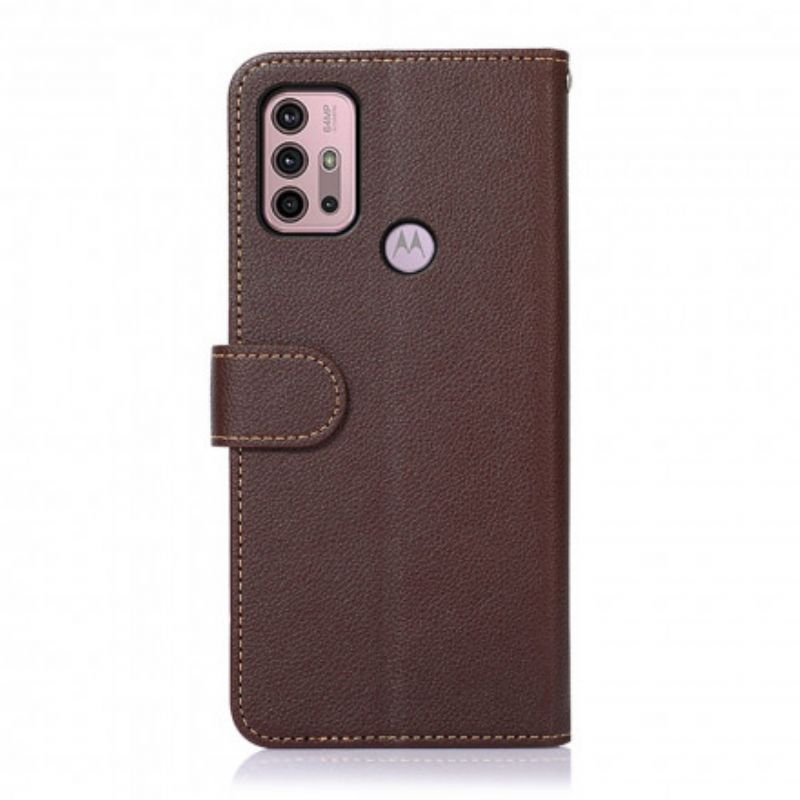 Etui Folio Moto G30 / G10 Lychee Style Rfid Khazneh