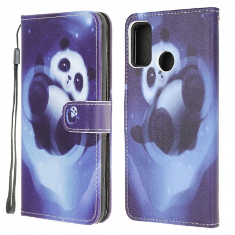 Etui Folio Moto G30 / G10 Panda Space Strappy