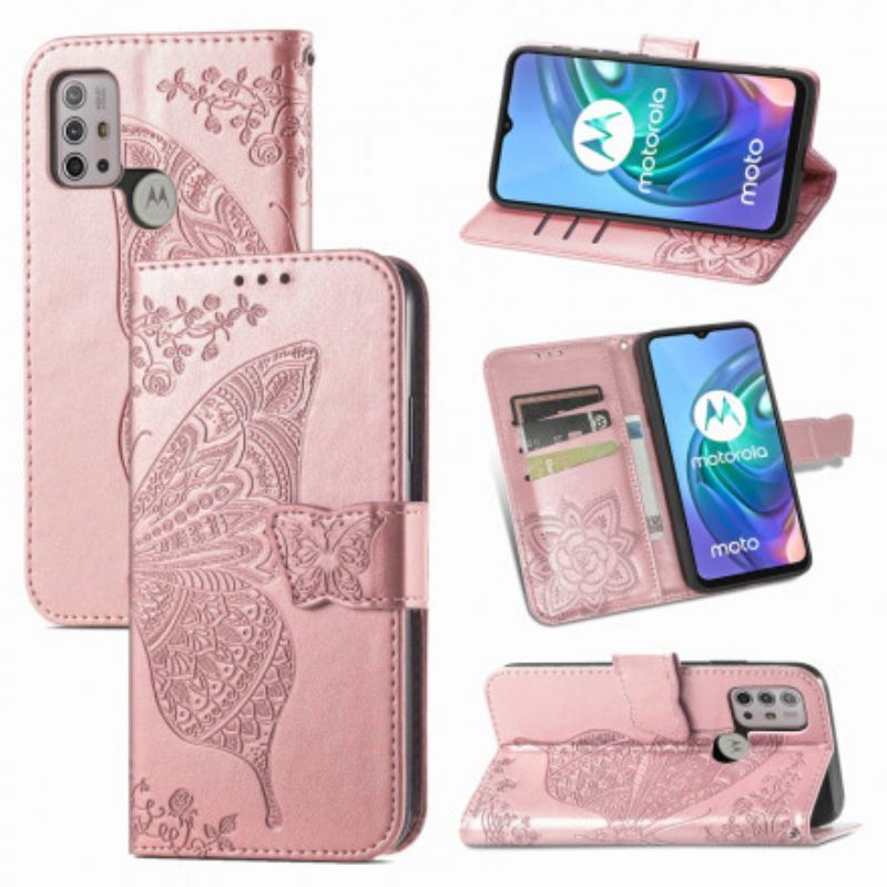 Etui Folio Moto G30 / G10 Połowa Motyla Etui Ochronne