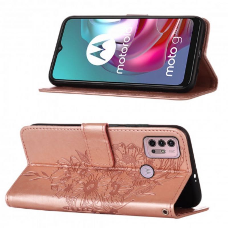 Etui Folio Moto G30 / G10 Projekt Motyla Etui Ochronne