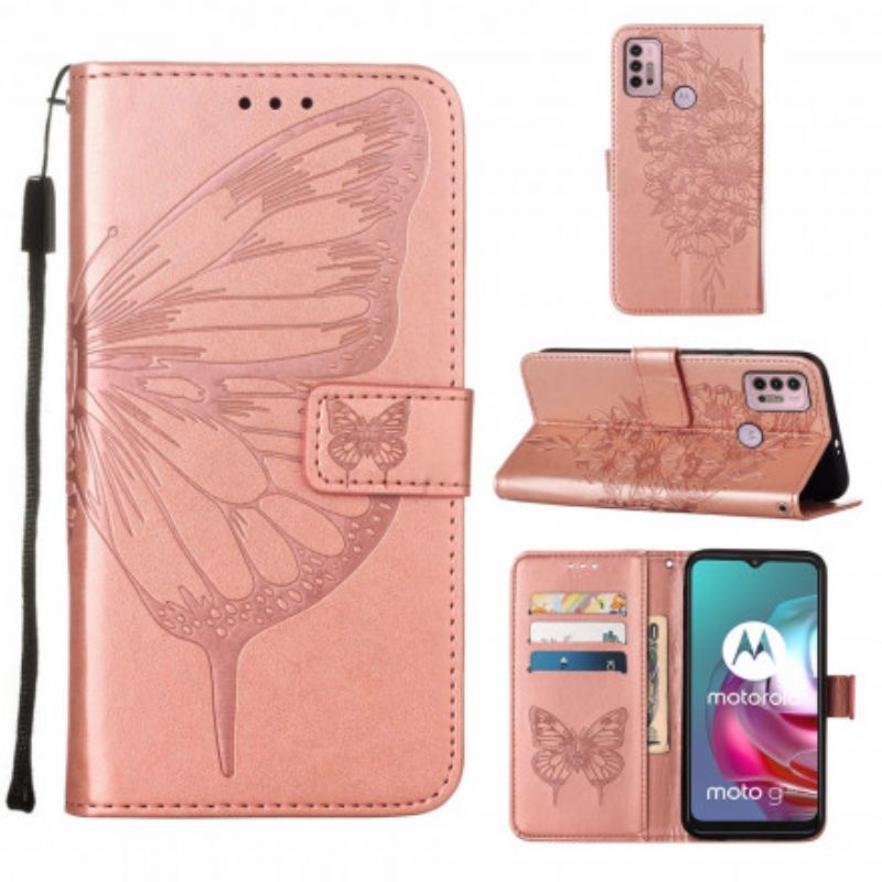 Etui Folio Moto G30 / G10 Projekt Motyla Etui Ochronne