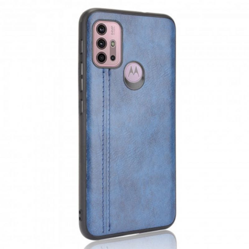 Etui Moto G30 / G10 Couture Efekt Skóry Etui Ochronne