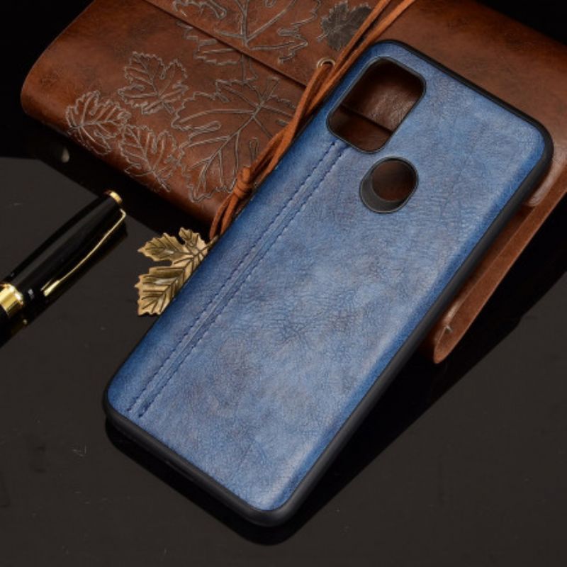 Etui Moto G30 / G10 Couture Efekt Skóry Etui Ochronne