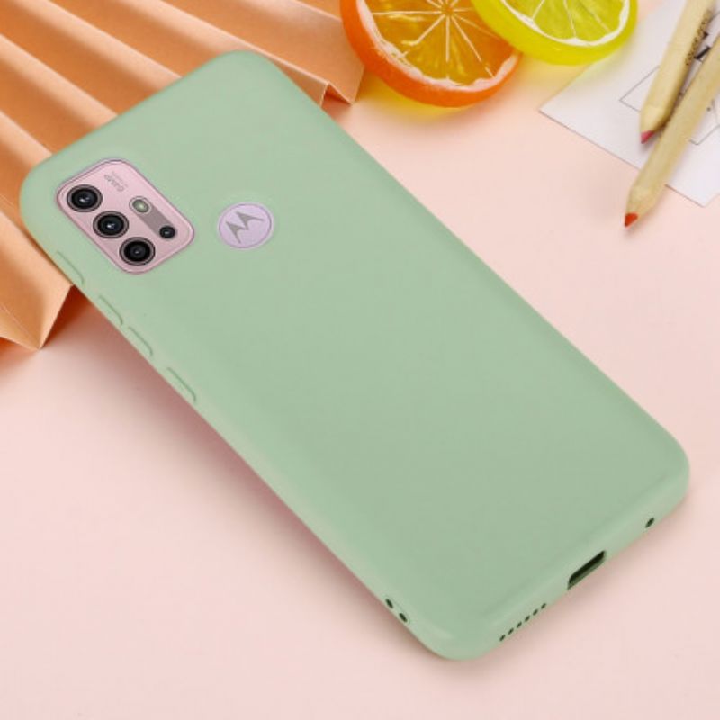 Etui Moto G30 / G10 Płynny Silikon Ze Smyczą Etui Ochronne