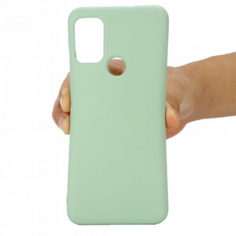 Etui Moto G30 / G10 Płynny Silikon Ze Smyczą Etui Ochronne